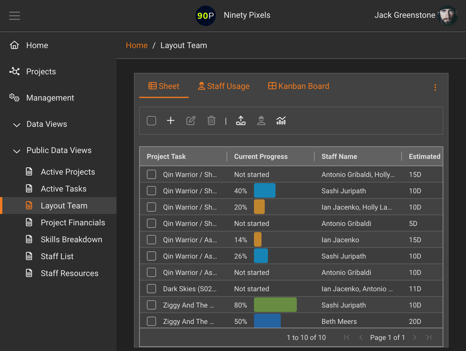 Create Data View reports and share with your team